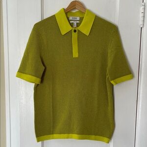 COS Men's Vibrant Yellow Polo Shirt